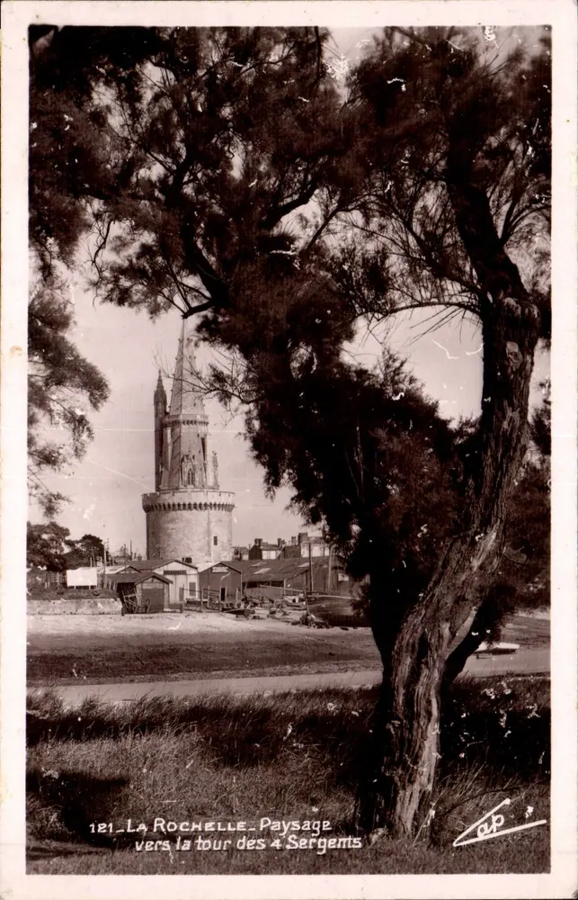 La Rochelle - Blick zur Turm der vier Sergeanten — Vintage Postcard/Antike Ansichtskarte n°121, Verlag AP - Vorderseite