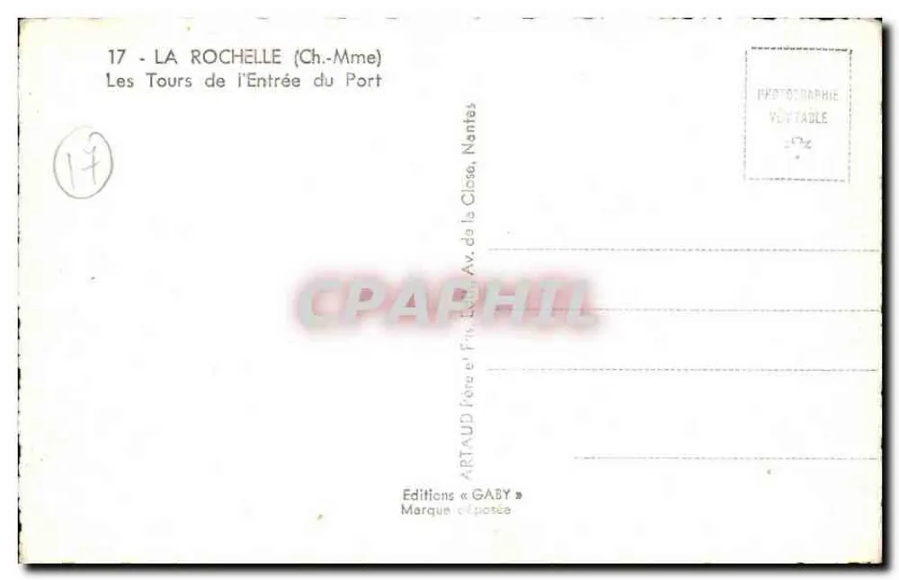 La Rochelle — Die Türme am Hafenmund — Gaby - Rückseite