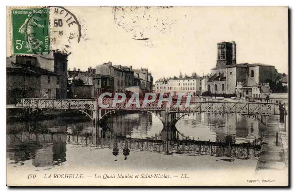 La Rochelle — Die Quais Maubee und Saint-Nicolas — Poyard, Verlag, Nr. 170 - Vorderseite