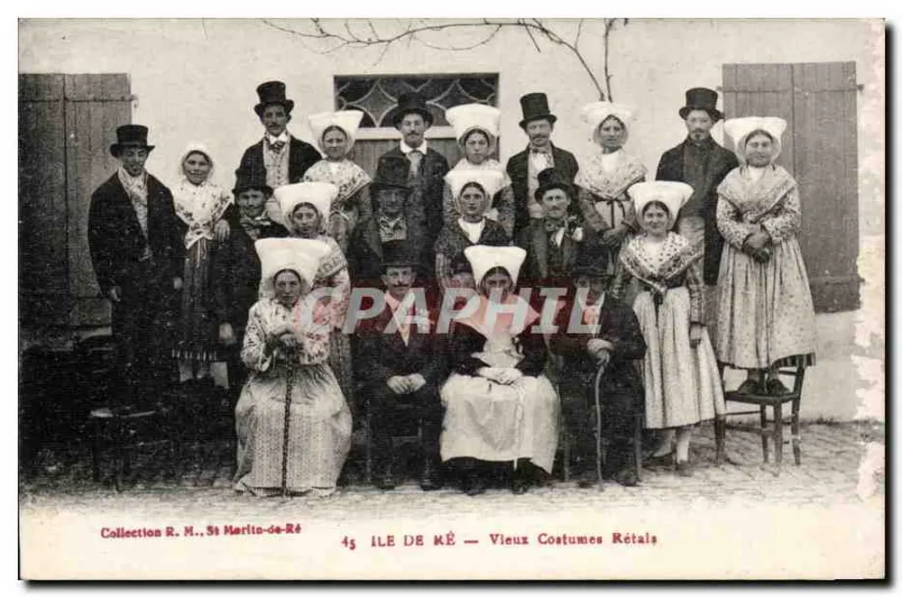 Insel Ré — Alte Rétaux-Kleidung — Sammlung R. M. St Merlin-de-Ré - Vorderseite