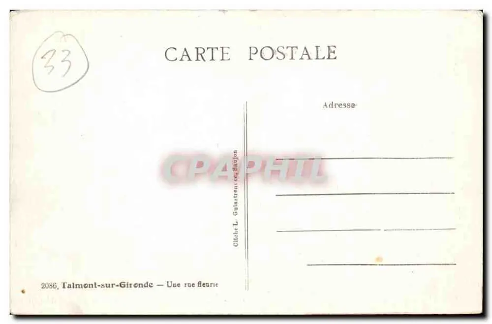 Talmont-sur-Gironde — Eine blühende Straße — Ollche L. Guinastren de Gajon - Rückseite