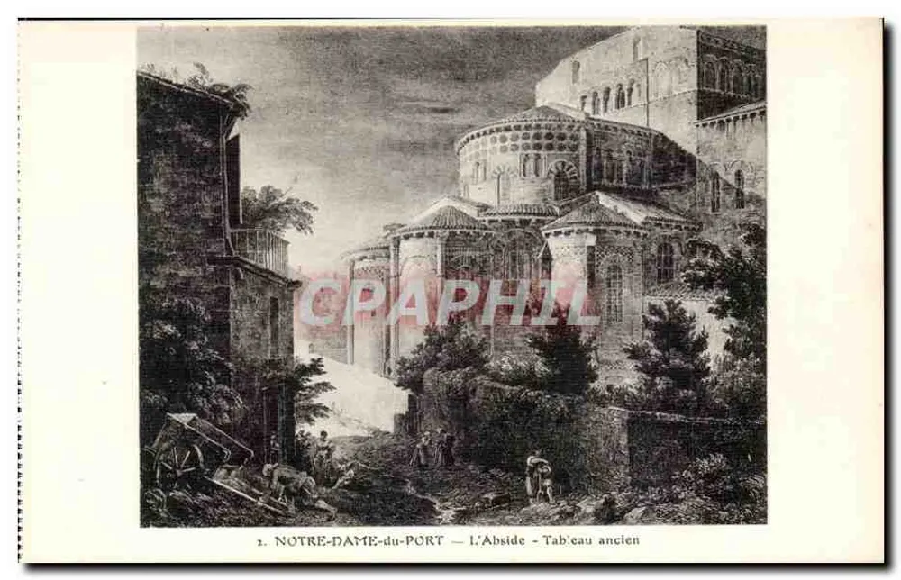 Notre-Dame-du-Port — L'Abside — Tab. antien — Fototipia J. Biens-imé, Reims - Frente