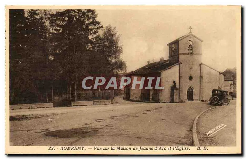 Domremy — Ansicht der Wohnung von Jeanne d'Arc und der Kirche — D. D. - Vorderseite