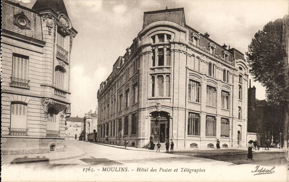 Moulins — Hotel das Correios e Telégrafos — Editor Ideal, n° 1765 - Frente