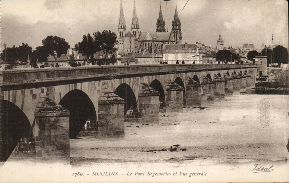 Moulins — Der Régemortes-Brücke und allgemeiner Blick — Ideal, n° 1780 - Vorderseite