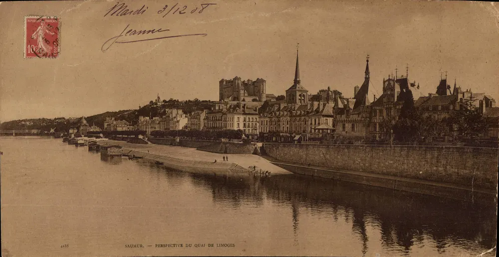 SADMUR — PERSPECTIVE DU QUAI DE LIMOGES — éditeur anonyme, n° 4133 - Vorderseite