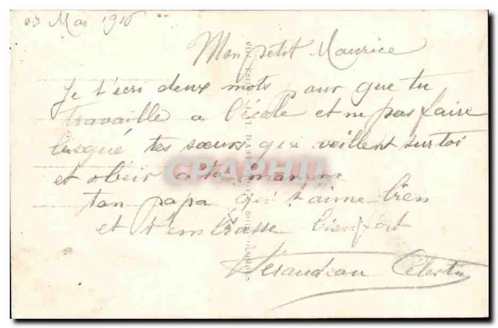 Um Olá do Front — 1916 — Furia 532 - Verso