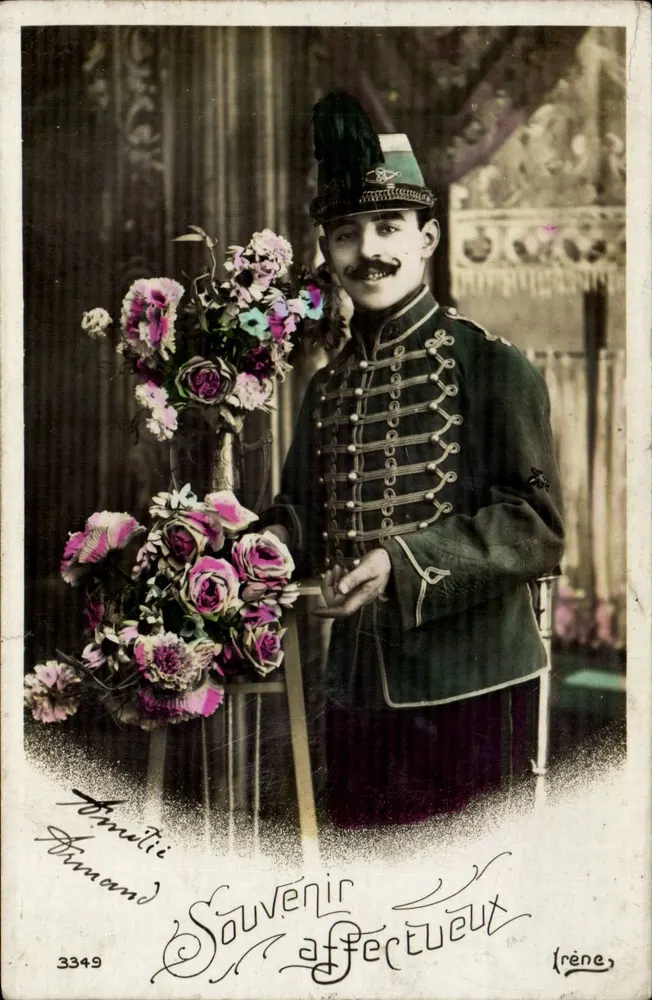 Soldat im Uniform — Zärtliches Andenken — Amiand, n° 3349 - Vorderseite
