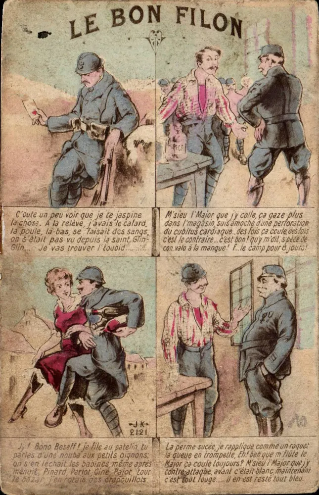 Le Bon Filon — quadrinho humorístico — A.H. Katz, n° 2121 - Frente