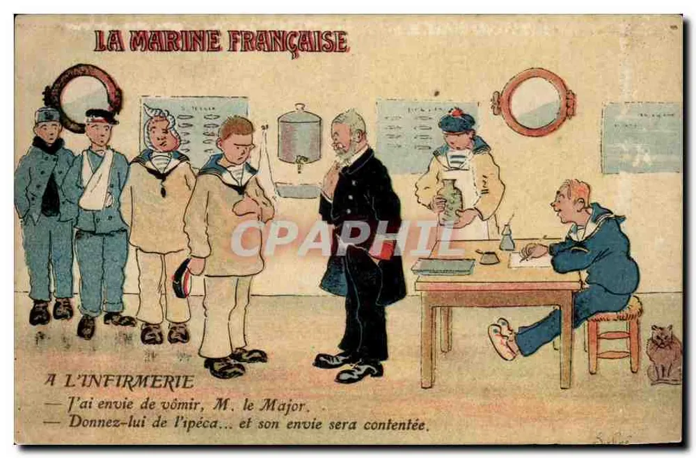 Die französische Marine — Die Sanitätsstelle — Art Nouveau, n°18 - Vorderseite