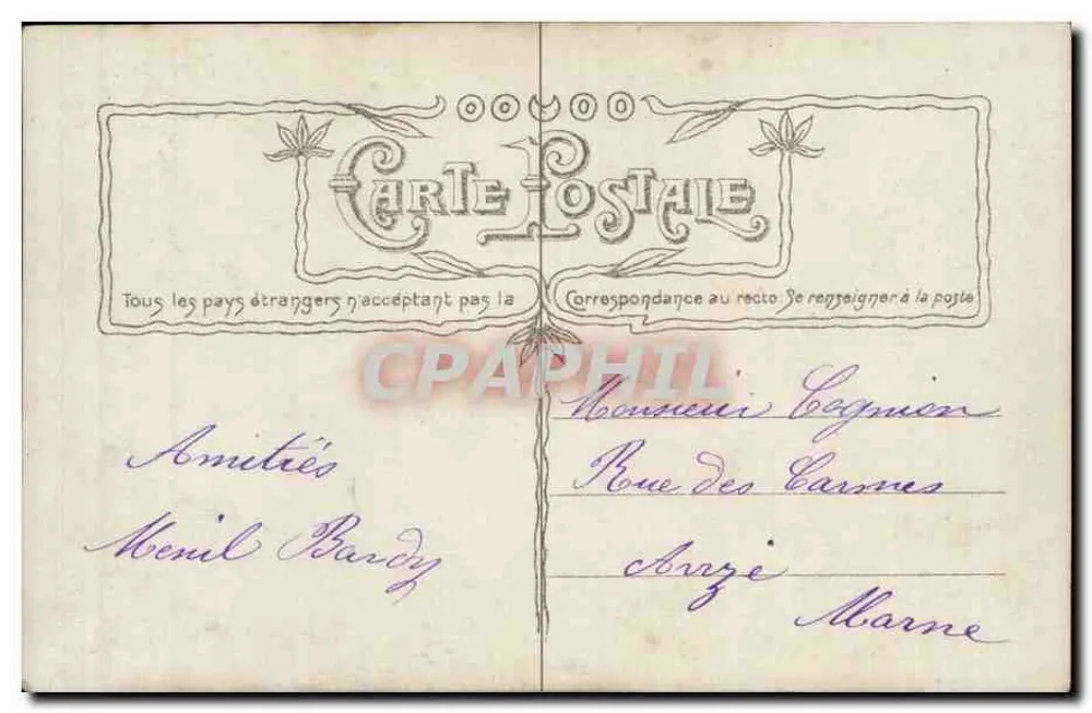 Soldado em uniforme — propaganda para 'Vive la Classe' — editor Le Normand, n° 3558 - Verso