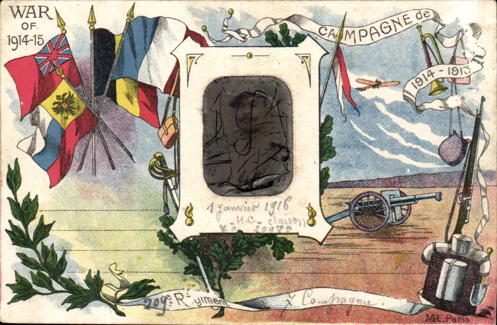 Kampagne 1914-1915 — MR. Paris — Nr. 209 Regiment - Vorderseite