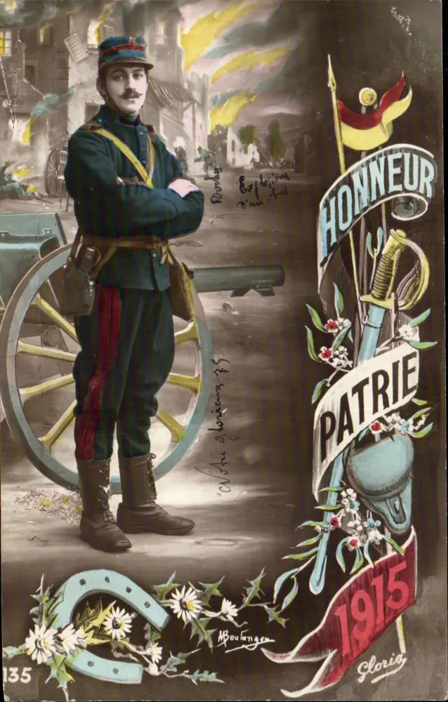 Französischer Soldat — 1915 — Verleger Gloria, Nr. 135 - Vorderseite