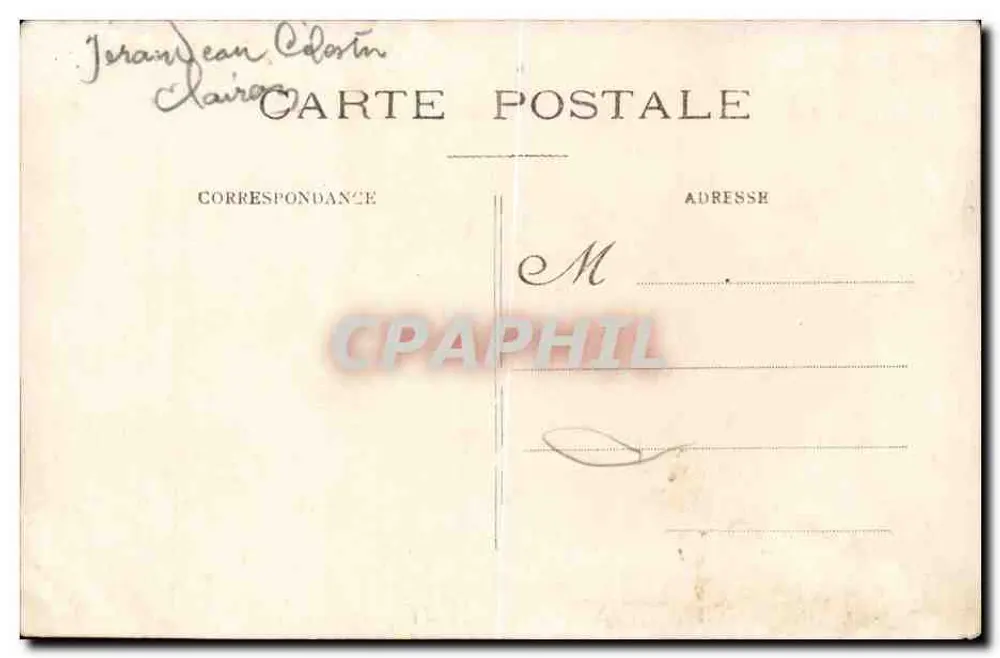 Soldados em linha de trincheira - Champagne — Carta postal - Verso