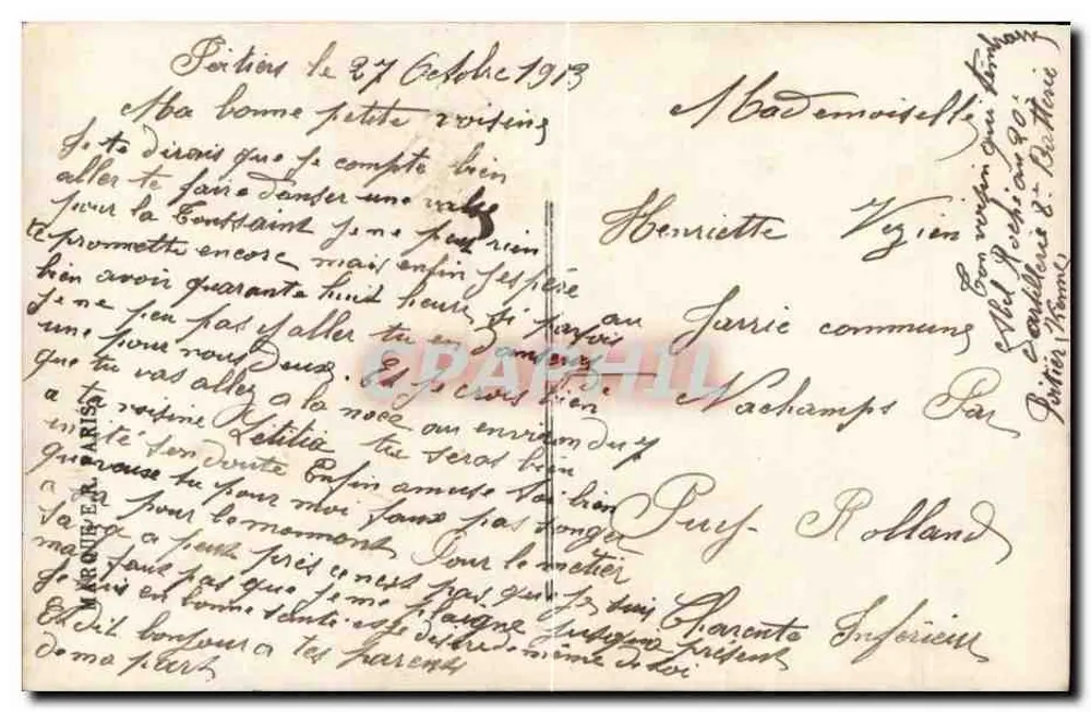 Soldat der 8. Batterie — Paris — Éditeur RIGE n°4440 - Rückseite