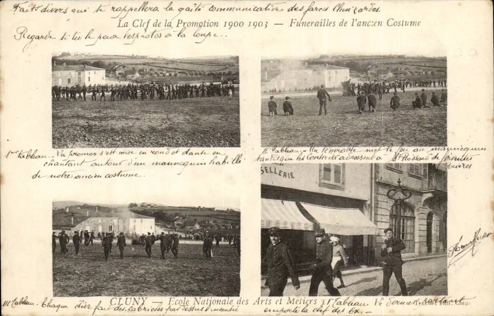 Cluny — École Nationale des Arts et Métiers — Trauerfeier für das alte Kleid — Promotion 1900-1903 - Vorderseite