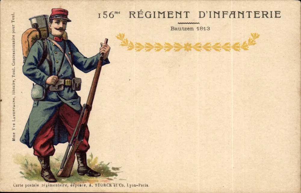 156. INFANTERIE-REGIMENT — Bautzen 1813 — A. STORCK & Co. Lyon-Paris - Vorderseite