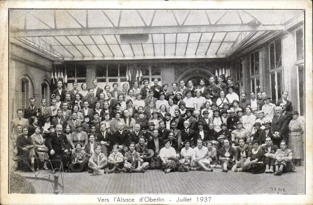 Groep pellegrins in de Alzasse van Oberlin — Juli 1937 — Onbekende uitgever, nr. 582708 - Voorkant