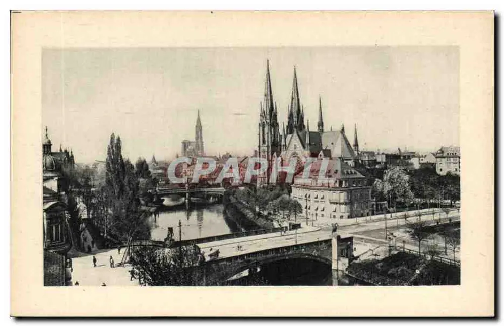 Straßburg — Die Kirche Saint-Paul und die Kathedrale — Verlag LL, Nr. 26 - Vorderseite