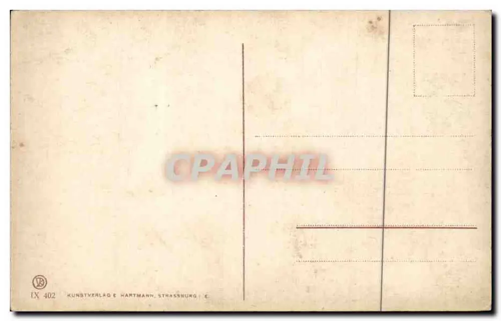 Estrasburgo - A Catedral — Editor Kunstverlag E. Hartmann, n° 402 - Verso