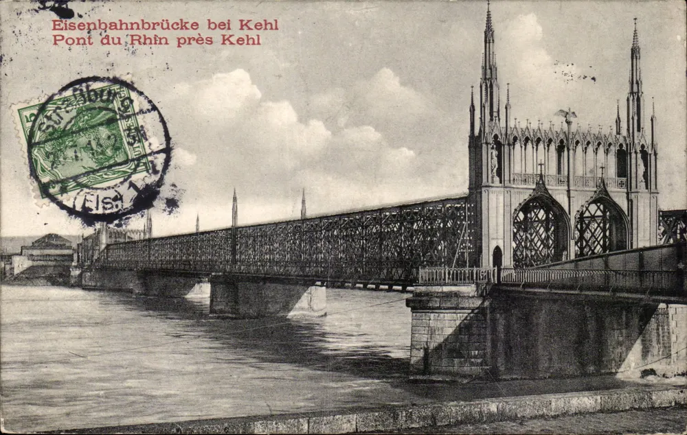 Rhinebrücke bei Kehl — Verlag: Felix Luth, Succ. Verlagsges. Straßburg, Nr. 68 - Vorderseite