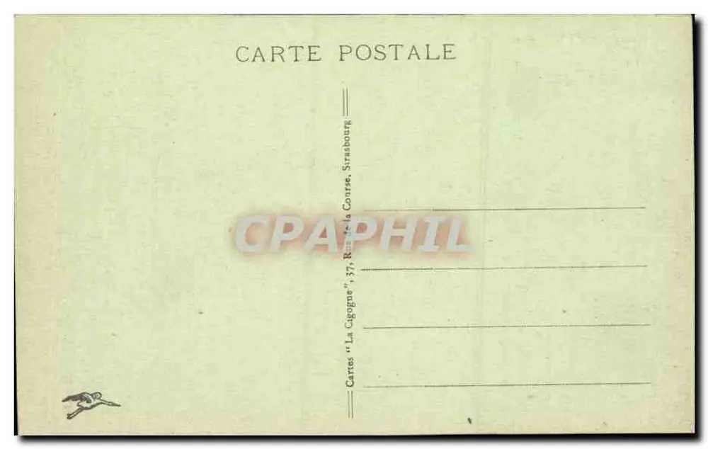 Strasbourg — O Teatro — editor 'Cartes "La Cigogne"' n°261 - Verso