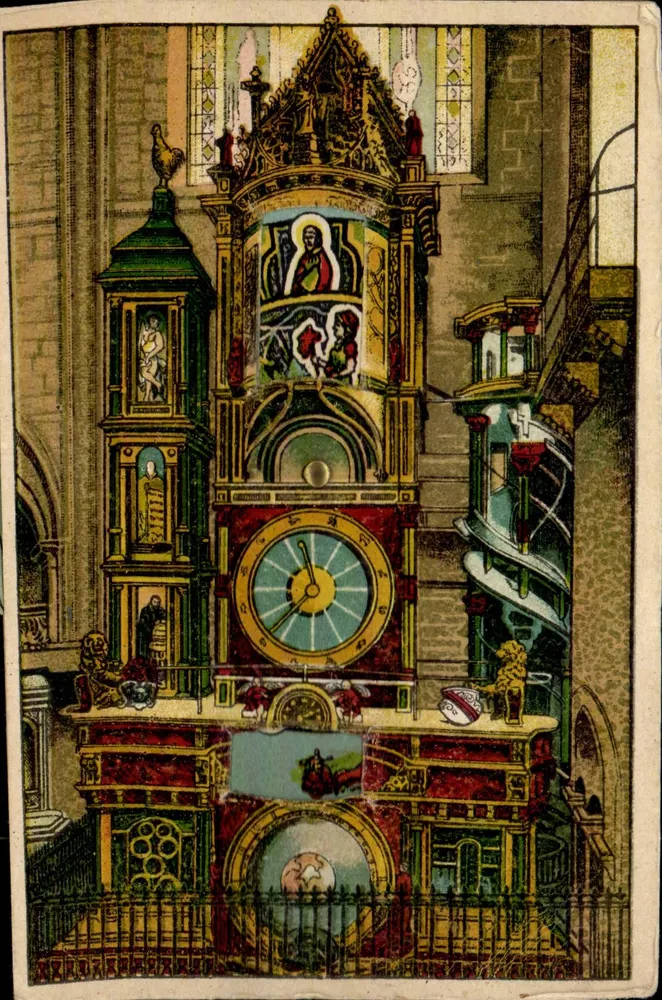 Astronomische Uhr der Kathedrale — Straßburg — Gedruckt von Felix Luib, Verlag, Straßburg - Vorderseite