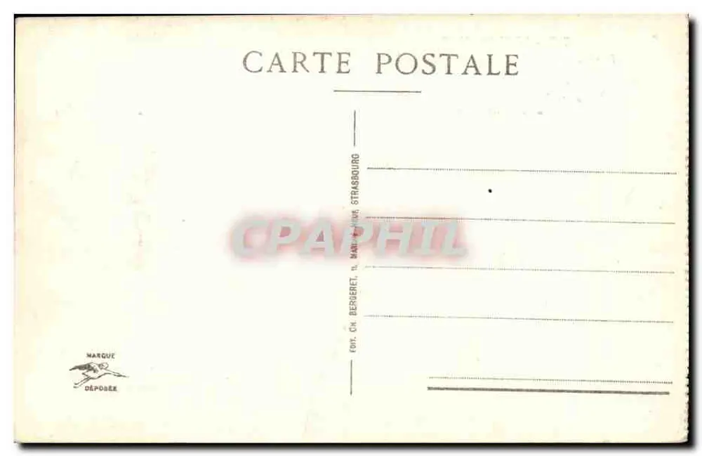 Straßburg - Pont des Vosges, evangelische Kirche und Kathedrale — Serie 210, Verlag Ch. Berberet - Rückseite