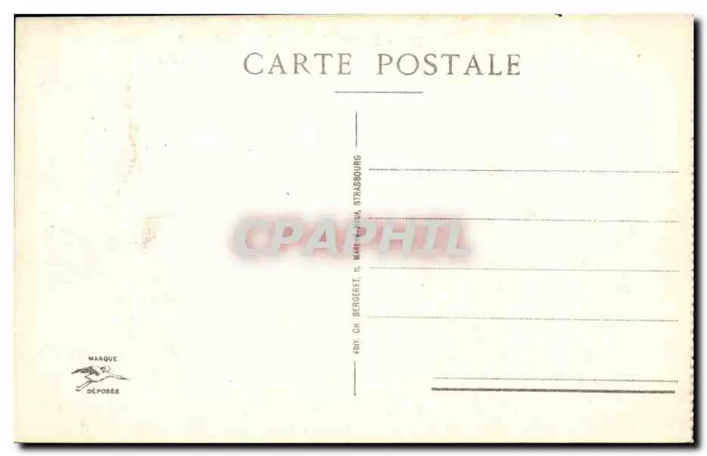 Straßburg - Kathedrale und Palais des Rohan — Verlag Ca Bergeret, Nr. 296 - Rückseite