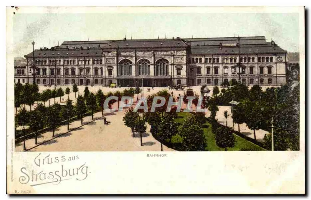 Strasbourg — Estação — editor B. 50178 - Frente