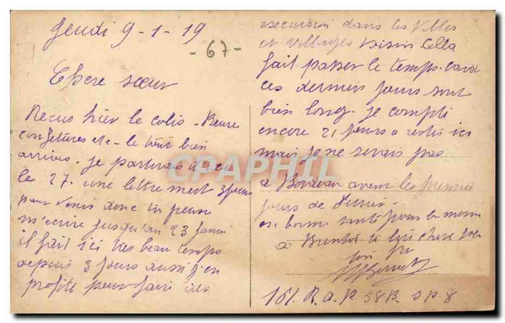 Straßburg — Gutenberg-Platz und Gewerbslauben — Rue des Grandes Arcades — unbekannter Verleger, Seriennummer nicht sichtbar - Rückseite