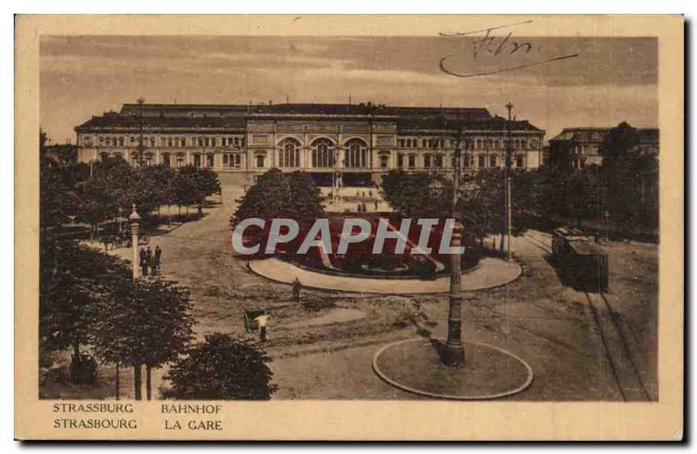 Estrasburgo - Estação — editor T. Gravüra, número de série não visível - Frente