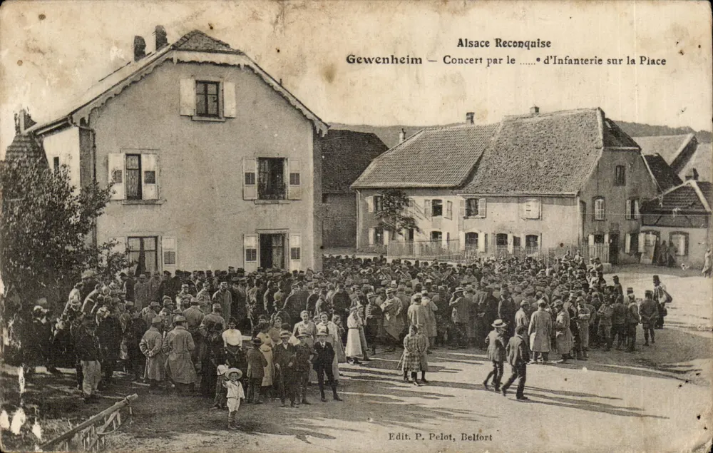 Gewenheim — Konzert durch den ...° Infanterieregiment auf dem Platz — Edit. P. Pelot, Belfort - Vorderseite