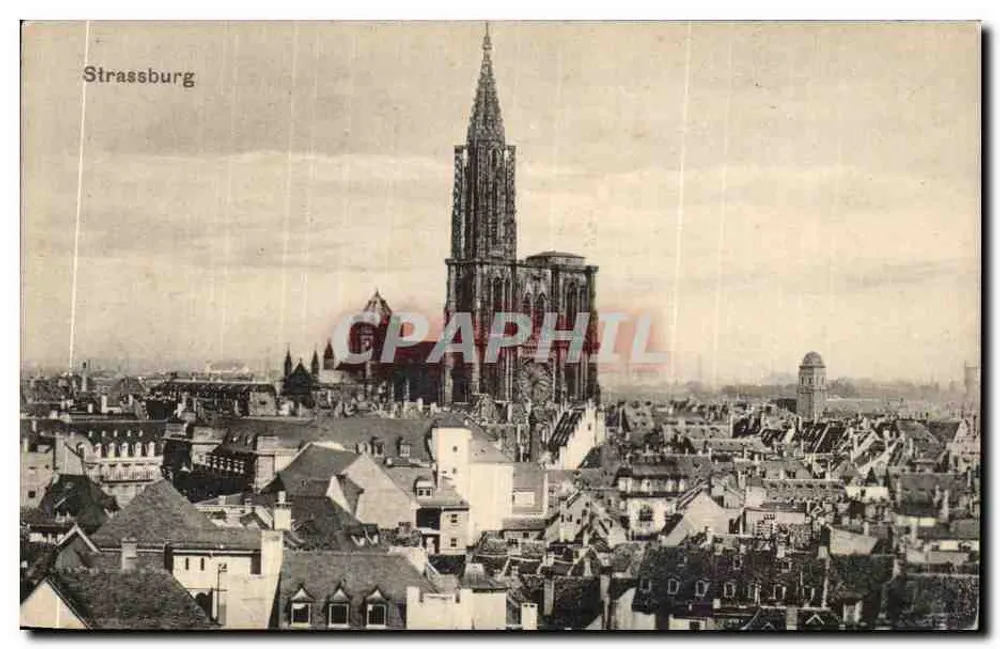 Strasbourg — vista da catedral — editor não identificado, número de série 67 - Frente
