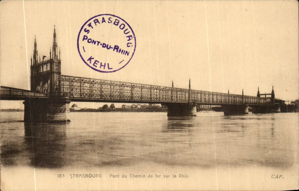 Eisenbahnbrücke über den Rhein — Straßburg / Kehl — CAP. n°183 - Vorderseite