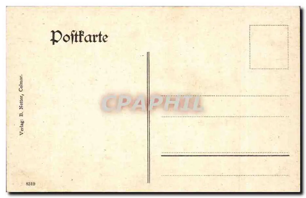 Colmar — Neue Station — Verlag B. Netter, n° 8319 - Rückseite