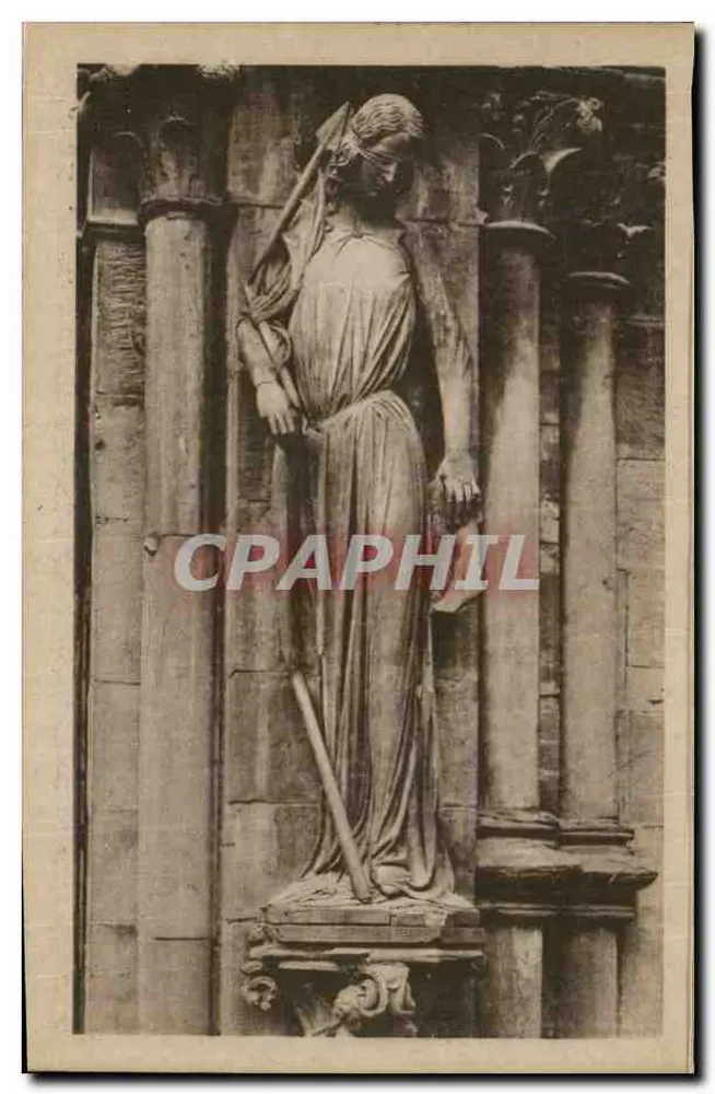 Statue in der Kathedrale von Straßburg — Die Synagoge — Maison d'édition d'Art nlacon, Straßburg - Vorderseite