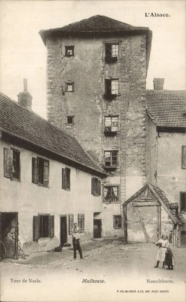 Torre de Nesle — Mulhouse, Alsácia — P. HELMLINGER & Cie, IMP. PHOT. NANCY - Frente