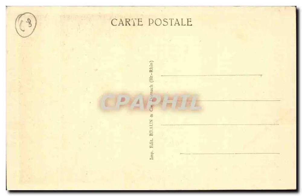 Mulhouse — Igreja de Santa Geneviève — Editor Braun & Cie, n° 1338 - Verso