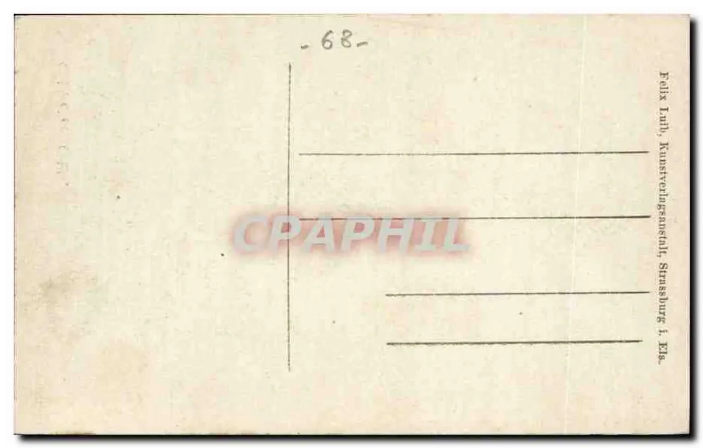 Gebweiler (O.Els.) — panoramiczny widok wsi i winnic — wydawca Felix Luh, Strasbourg - Rewers