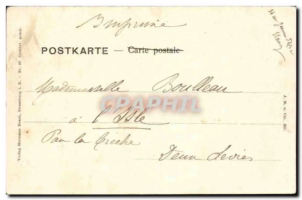 Alsatianer tanzen — Erinnerung an das Elsass — Verlag Hermann Buech, Straßburg - Rückseite