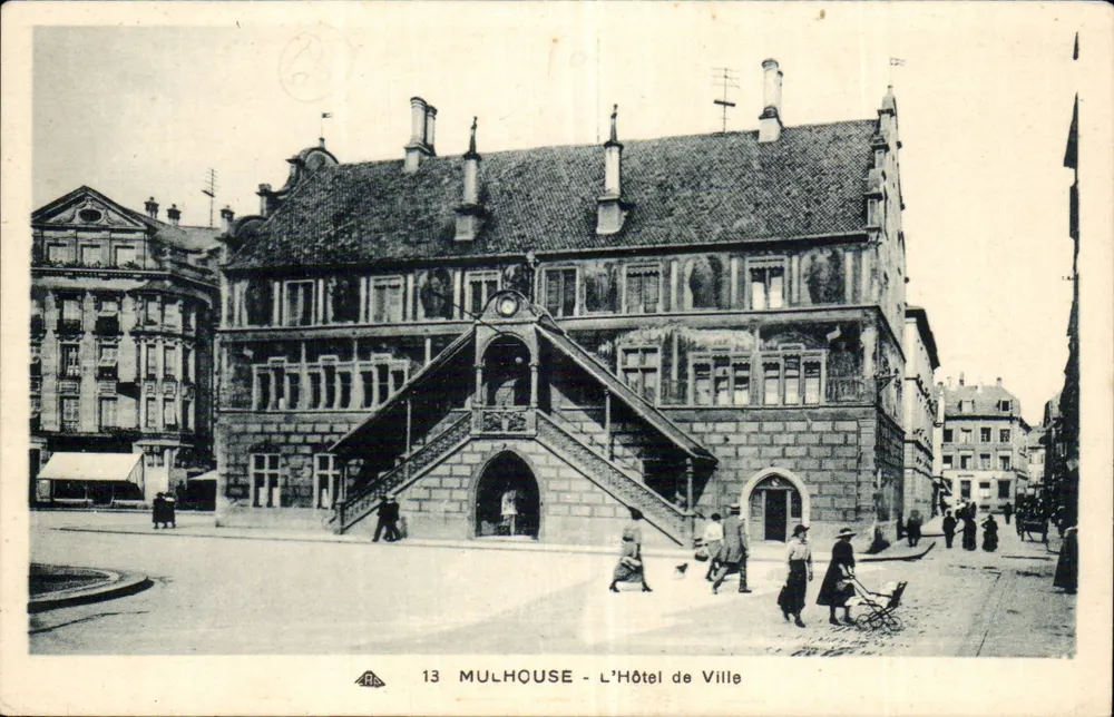 Mulhouse - O Hotel de Ville — editor Ed. Gatenès Mulhouse, n° de série 13 - Frente