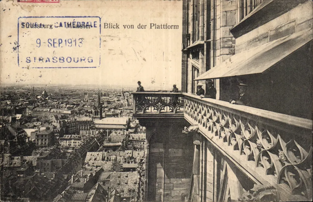 Estrasburgo - Catedral — vista da plataforma — editor Treyer, Estrasburgo - Frente