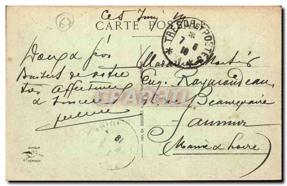 Strasbourg - O Teatro — editor desconhecido, n° 261 - Verso
