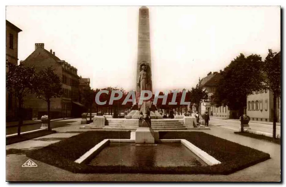 Denkmal für die Gefallenen des Großen Krieges — Mulhouse — Verlag 'Real-Photo' & A.P. Straßburg - Vorderseite