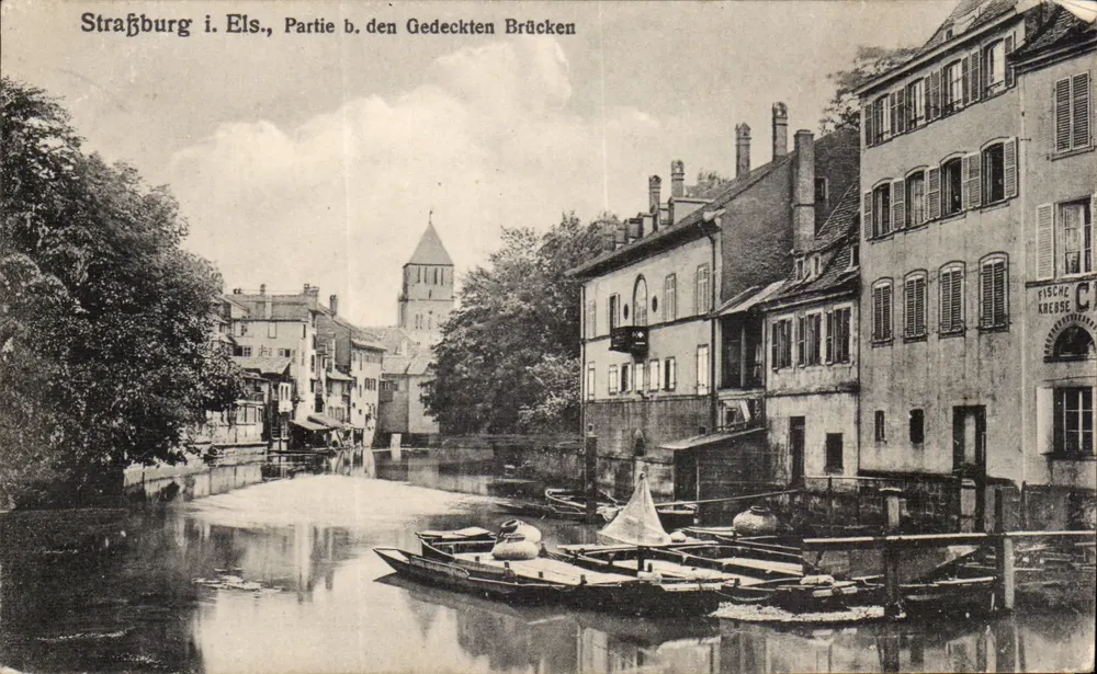Strasbourg i. Els., Teil b. den Gedeckten Brücken — Felix Luib, Kunstverlagsanstalt, Strasbourg i. Els., Nr. 1070 - Vorderseite