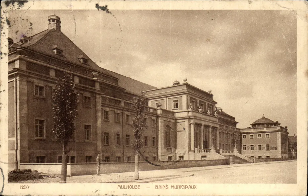 Mulhouse — Banhos Municipais — editor Imp. Ed. Braton & Cie, n° 1250 - Frente