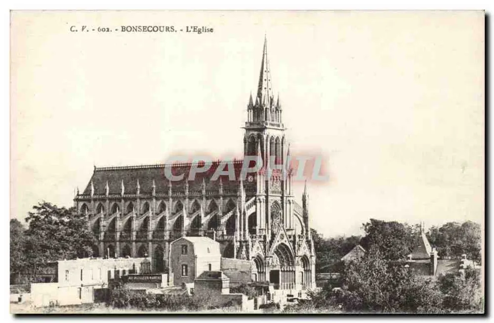 BONSECOURS - A Igreja — C. V. - 602 — editor P. DALLEURS RANCHI - Frente