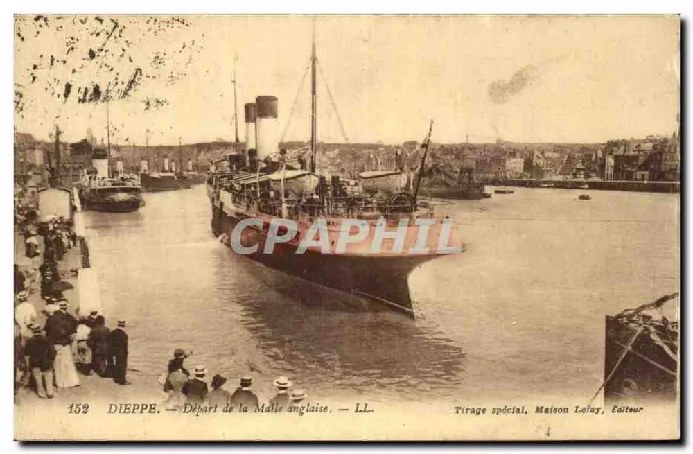Dieppe — Abfahrt der englischen Malta — Sonderdruck, Maison Lefay, Verlag - Vorderseite