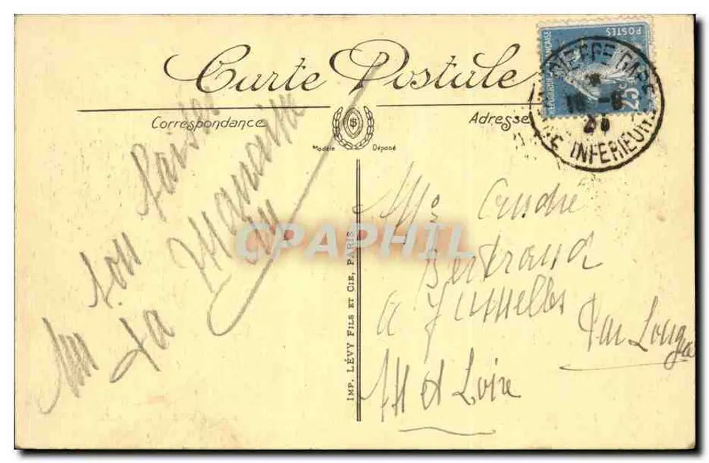 Dieppe — Abfahrt der englischen Malta — Sonderdruck, Maison Lefay, Verlag - Rückseite